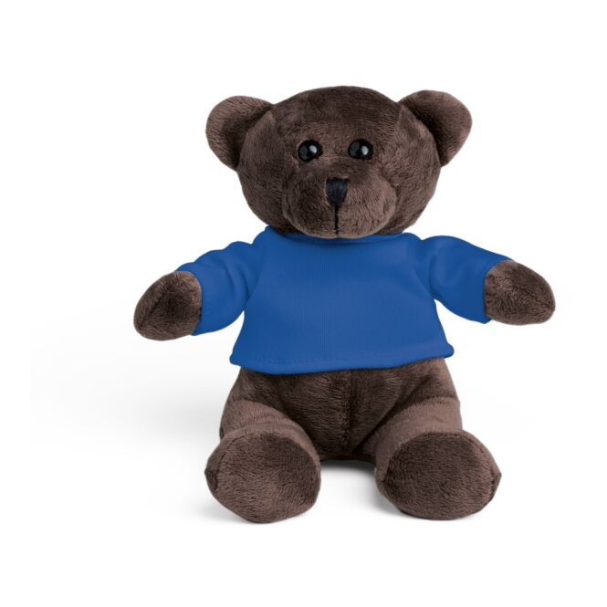 Werbeartikel BEAR. Plüschtier 120 mm – königsblau – mit Logo bedruckt für Events und Firmenaktionen