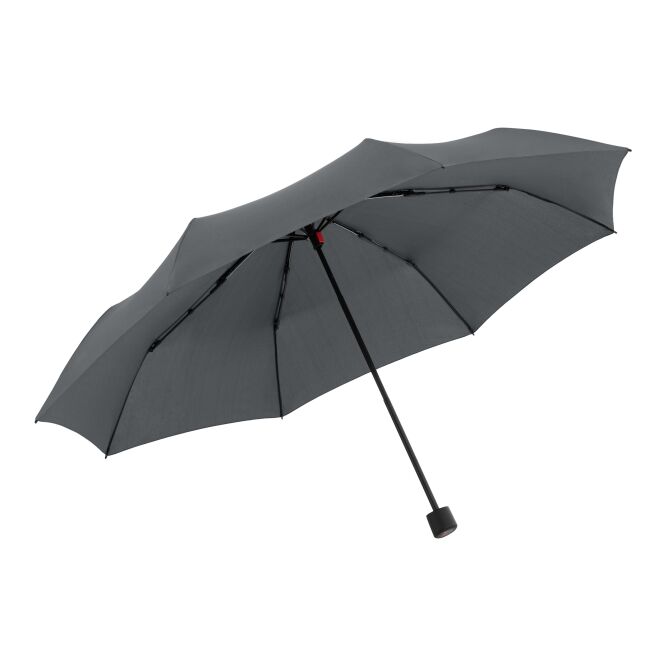 Premium-Werbeartikel Taschenschirm Knirps A.050 – anthrazit – mit Logodruck, 24cm, windkanalgetestet, kompakter Regenschirm