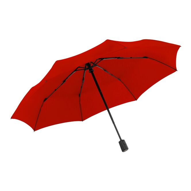 Kundengeschenk Taschenschirm Knirps A.200 – rot – mit Logodruck 97 cm Durchmesser, windkanalgeprüft, robuster kompakter Regenschirm