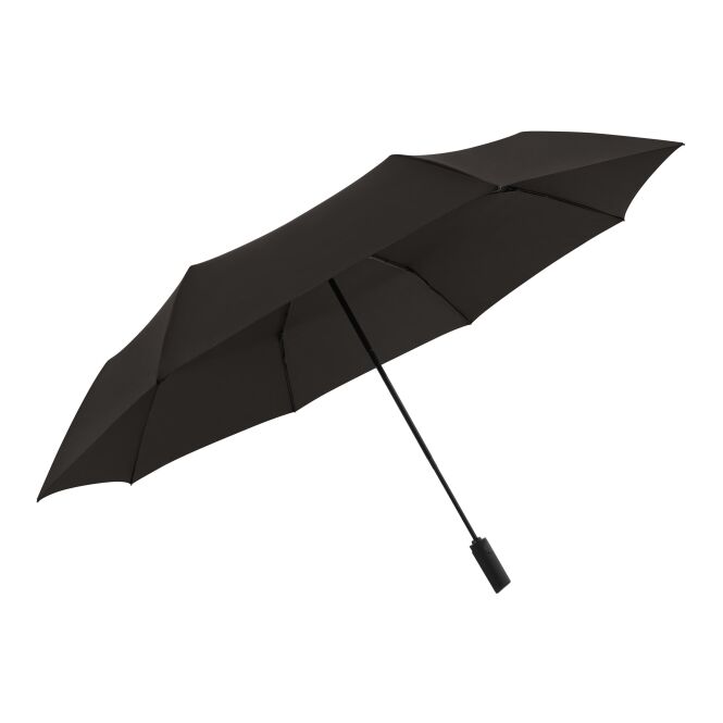 Firmengeschenk Taschenschirm Knirps A.400 XXL – schwarz – mit Logodruck 126 cm Durchmesser, stabiler kompakter Regenschirm