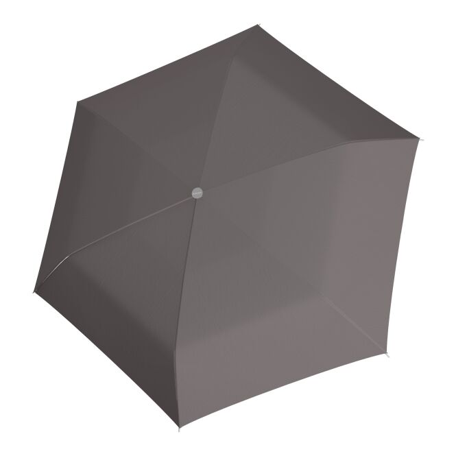 Premium-Werbeartikel Taschenschirm Knirps AS.050 – anthrazit – mit Logodruck 25cm 190g leichter kompakter Regenschirm für Business