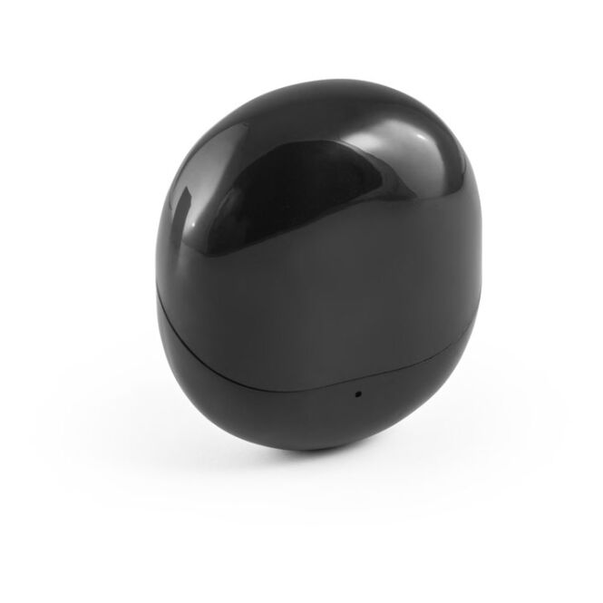 Firmengeschenk Kopfhörer Burton – schwarz – mit Logo bedruckt, Bluetooth 5.3, 12h Akku, nachhaltiges rABS für das Homeoffice