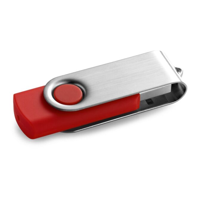 Werbeartikel USB-Stick CLAUDIUS 16GB – rot – mit Logo bedruckt 16 GB USB 2.0 für IT-Messen und den täglichen Einsatz