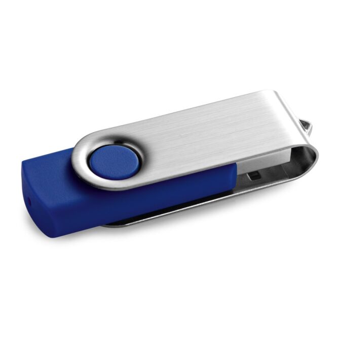 Werbeartikel USB-Stick CLAUDIUS 16GB – königsblau – mit Logo bedruckt USB 2.0 für die Büroausstattung 56x19x10mm