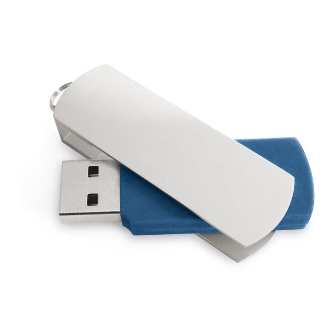 Werbeartikel USB-Stick BOYLE 8GB – blau – mit Logo bedruckt, 8 GB USB 2.0, 55x17x8 mm, für das Büro oder IT-Messen