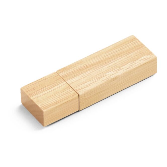 Firmengeschenk USB-Stick VENTER 16GB – naturhell – lasergraviert 16 GB USB 2.0 nachhaltiges Bambus-Design für Büroausstattung