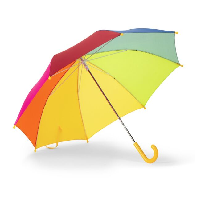 Werbeartikel Kinderregenschirm OLIVIA – bunt – mit individuellem Logodruck windfest Ø 74,5 cm als praktisches Messe-Giveaway