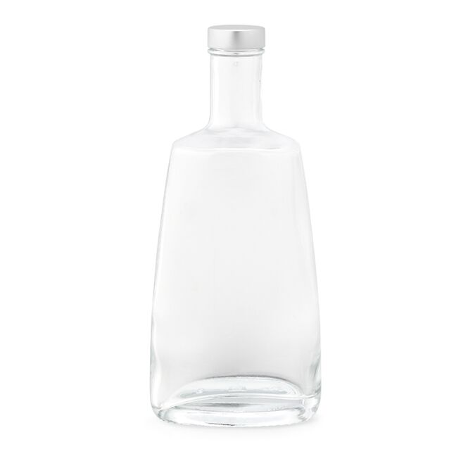 Kundengeschenk Glasflasche Arno – durchsichtig – mit Logodruck 740 ml auslaufsicher spülmaschinengeeignet für Besprechungsräume