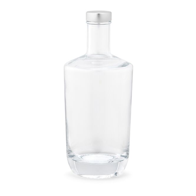 Firmengeschenk Glasflasche Trent – durchsichtig – mit Logodruck 790 ml auslaufsicher spülmaschinengeeignet für Besprechungsräume