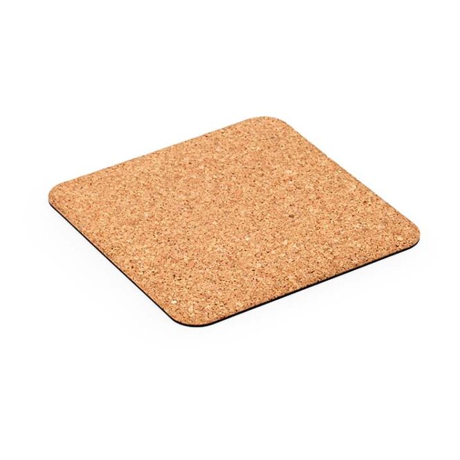 Werbeartikel Mousepad Saramago aus Kork – beige – mit Logo bedruckt nachhaltig für das Homeoffice