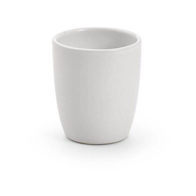 Kundengeschenk Espressotasse Amur – weiss – mit Logodruck 80 ml für die Büroküche