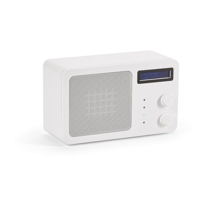 Firmengeschenk Bluetooth Lautsprecher Soundview – weiss – mit Logo bedruckt 15W 3600mAh 10 Std Spielzeit USB-C nachhaltig