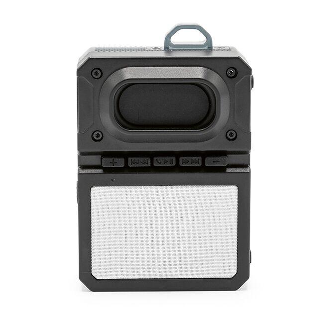 Kundengeschenk Bluetooth Lautsprecher Soundo – schwarz – mit Logo bedruckt, nachhaltig, 800 mAh, 6 Std Spielzeit, für Homeoffice