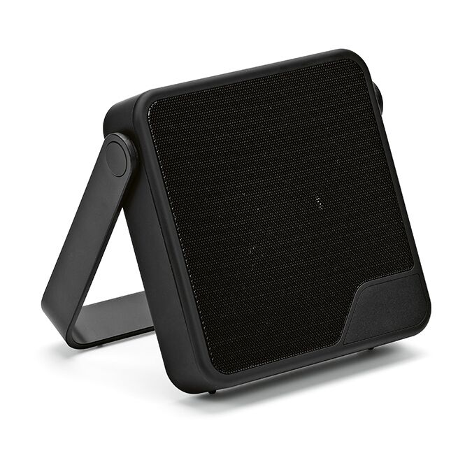 Technik-Werbemittel Dipster Bluetooth Lautsprecher – schwarz – mit Logo bedruckt 5W 1800mAh 10 Std Spielzeit nachhaltiges Office-Gadget