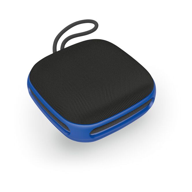 Werbeartikel Bluetooth Lautsprecher Da Vinci – blau – mit Logo bedruckt nachhaltig 2600 mAh 10 Std Spielzeit IPX4 für Büroalltag