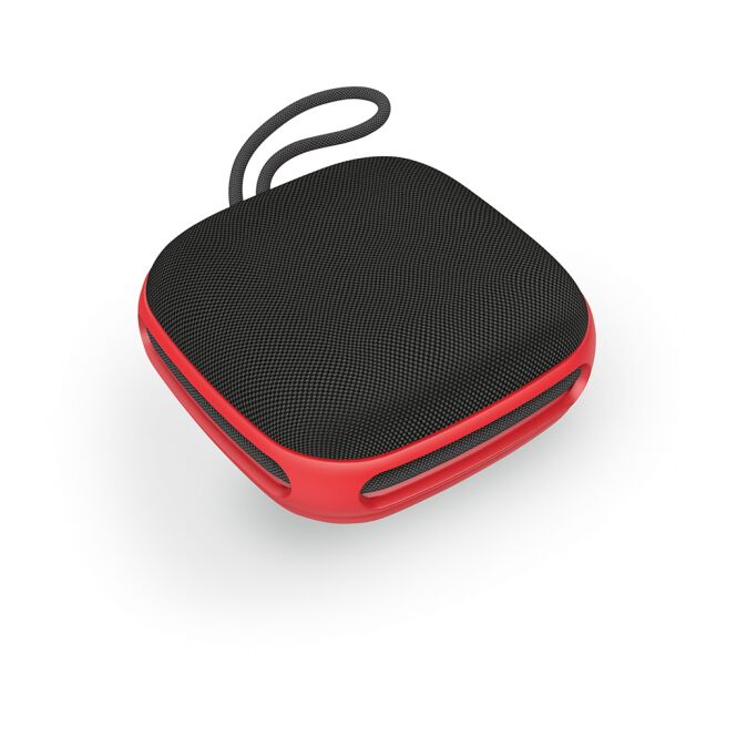 Werbeartikel Bluetooth Lautsprecher Da Vinci – rot – mit Logo bedruckt 2600 mAh 10 Std Spielzeit IPX4 nachhaltig für das Büro