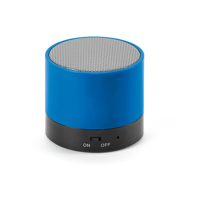 Werbeartikel Bluetooth Lautsprecher Gauss – blau – mit Logo bedruckt 3W 300mAh nachhaltig für den Büroalltag