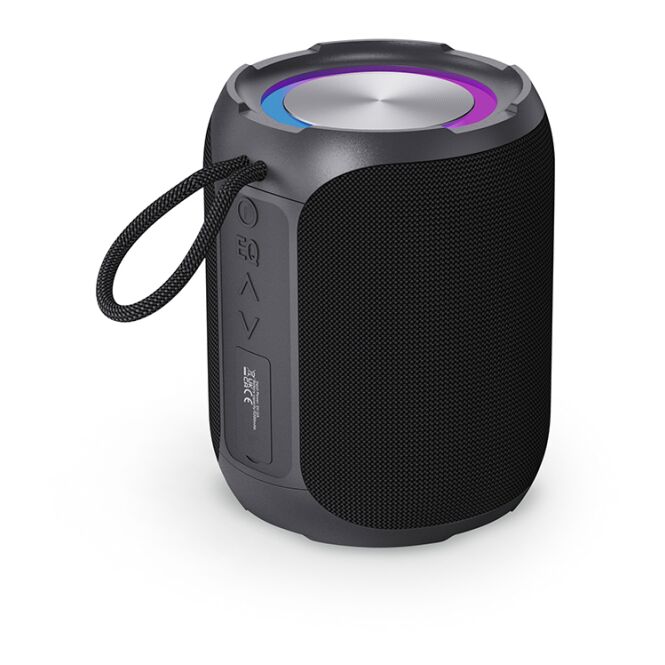 Premium-Werbeartikel Avicenna Bluetooth Lautsprecher – schwarz – mit Logo bedruckt nachhaltig 40W 2600mAh IPX6 für das Homeoffice