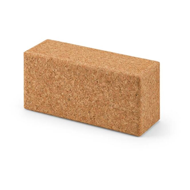 Premium-Werbeartikel Yoga-Block Harvey – beige – mit Logodruck, rutschfest, langlebig, ideal für Fitnessstudios & Gyms