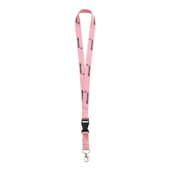 Messeartikel Schlüsselband Bambus – pms wunschfarbe – mit Logo bedruckt nachhaltig aus ökologischen Fasern als Lanyard für Firmen