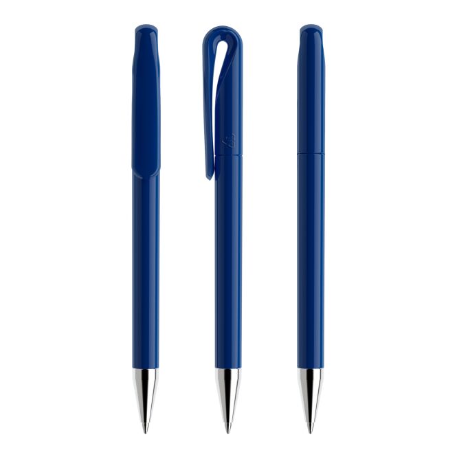 Firmengeschenk Kugelschreiber Prodir DS1 – königsblau – mit Logo bedruckt 5000m Schreiblänge nachhaltiger Schreibstift