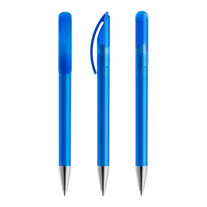 Streuartikel Prodir DS3 Drehkugelschreiber – blau – mit Logo bedruckt, nachhaltig, blau schreibend, für den Büroalltag