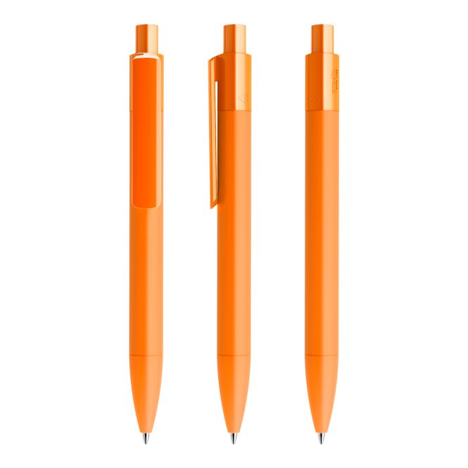 Werbeartikel Prodir DS4 Druckkugelschreiber – orange – mit Logo bedruckt, nachhaltig, blau schreibend, für den Büroalltag