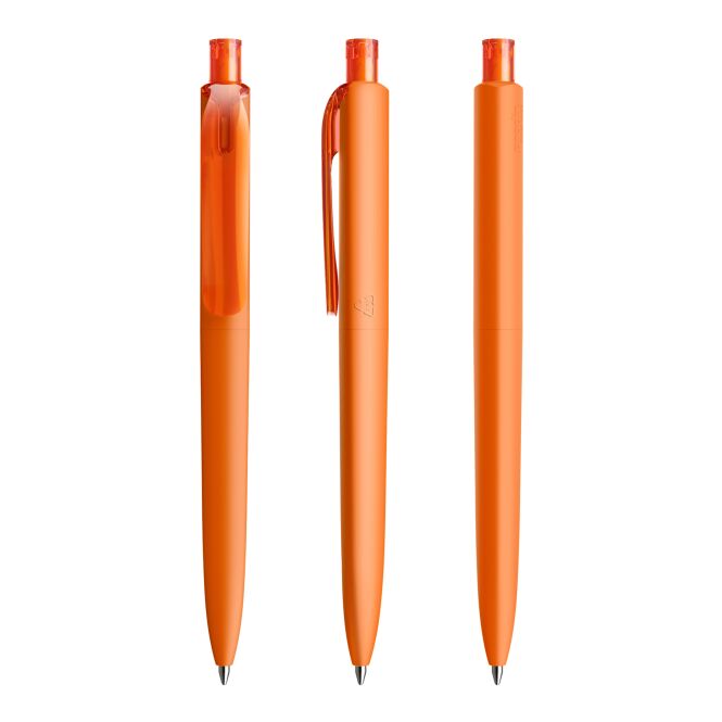 Werbeartikel Prodir DS8 Druckkugelschreiber – orange – mit Logo bedruckt, nachhaltig, blau schreibend für die Büroausstattung
