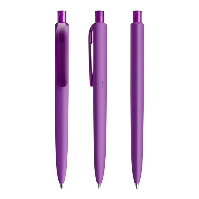 Werbeartikel Prodir DS8 Druckkugelschreiber – violett – mit Logo bedruckt blau schreibend für den Büroalltag nachhaltig