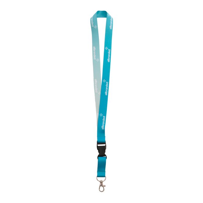 Messeartikel Schlüsselband Wunschfarbe – mit Logo bedruckt als Lanyard für Messen