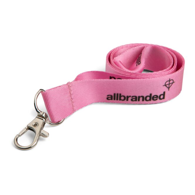 Werbeartikel Schlüsselband Nylon – pms wunschfarbe – mit Logo bedruckt als Lanyard für Messen