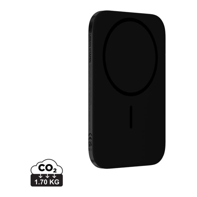 Kundengeschenk Urban Vitamin Concord Powerbank 3000mAh – schwarz – mit Logo bedruckt nachhaltig für das Mitarbeiter-Onboarding