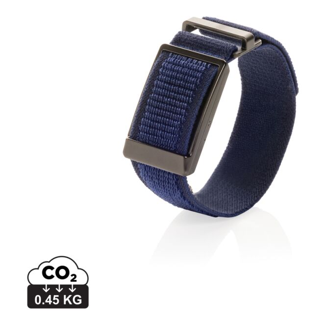 Mitarbeitergeschenk Fitnessarmband Endo – marineblau – hochwertig lasergraviert, 12 Tage Akkulaufzeit, smarter Aktivitätstracker