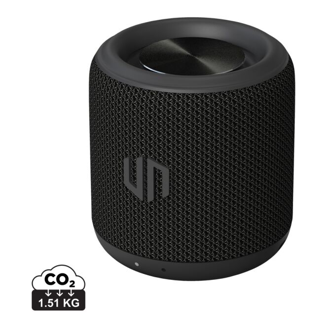 Premium-Werbeartikel Bluetooth Lautsprecher Urban Vitamin Oceanside – schwarz – mit Logo bedruckt 3W nachhaltig für das Homeoffice
