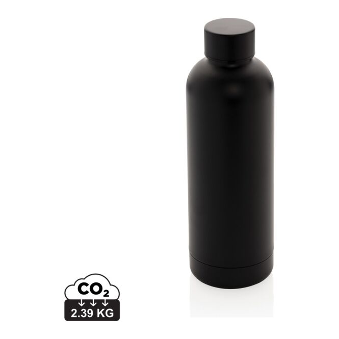 Kundengeschenk Impact Stainless Steel Vakuum-Flasche – schwarz – lasergraviert 500ml doppelwandig bpa-frei für das Mitarbeiter-Onboarding