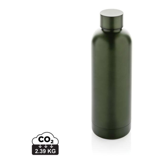 Werbeartikel Impact Thermosflasche – grün – mit Logodruck 500ml vakuumisoliert doppelwandig rcs-recycelter edelstahl für das onboarding