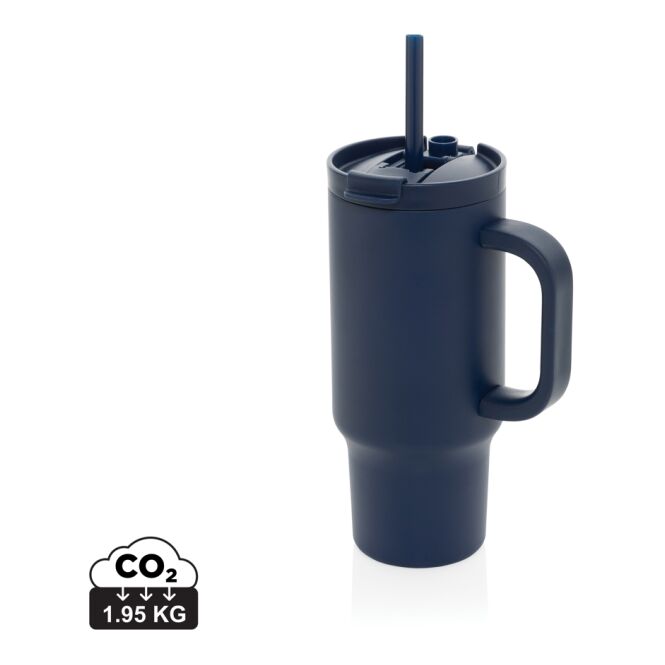 Firmengeschenk Thermobecher Cruiser – navy blau – mit Logodruck 480 ml nachhaltig für das Mitarbeiter-Onboarding