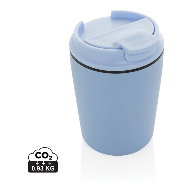 Werbeartikel Pico Barista RCS Kaffeetasse – hellblau – mit Logodruck 220 ml nachhaltig für das Mitarbeiter-Onboarding