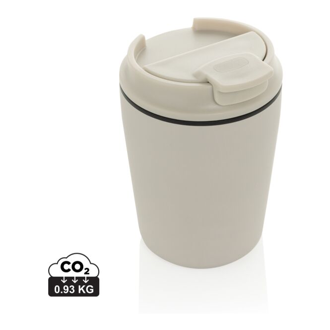 Kundengeschenk Pico Barista RCS Kaffeetasse – off white – mit Logodruck 220 ml nachhaltig für das Mitarbeiter-Onboarding