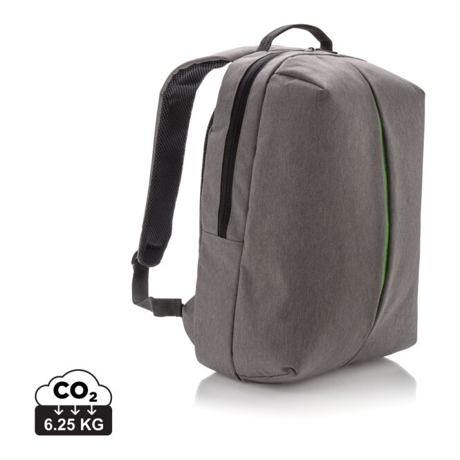 Mitarbeitergeschenk Laptoptasche – grau-grün – mit Logo bedruckt für 15 Zoll Notebooks für das Mitarbeiter-Onboarding