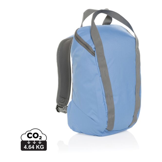 Kundengeschenk Laptop-Rucksack Sienna AWARE™ RPET – himmelblau – mit Logo bedruckt nachhaltig für das Homeoffice für 14 Zoll Notebooks