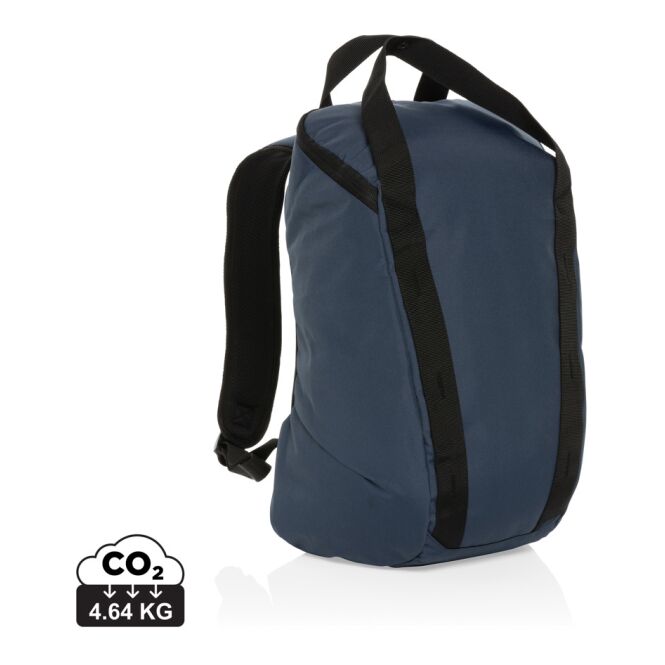 Firmengeschenk Sienna AWARE™ RPET Laptop-Rucksack – marineblau – mit Logo bedruckt für 14 Zoll Notebooks nachhaltig für das Büro