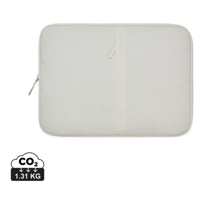 Firmengeschenk KENTO URBAN Laptoptasche – beige – mit Logo bedruckt nachhaltig für 15,6 Zoll Notebooks für die Büroausstattung