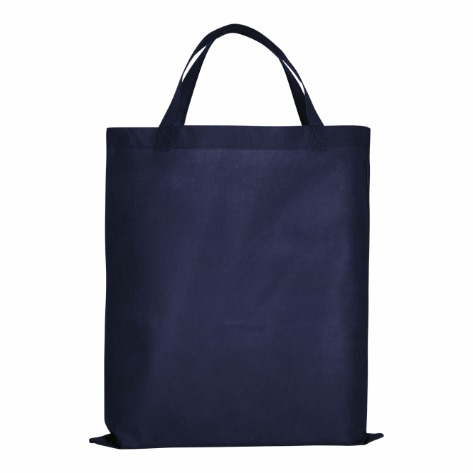 Werbeartikel Einkaufstasche TEXXILLA CLASSIC – marineblau – mit Logo bedruckt, 100% recycelbare PP-Tragetasche für Messen & Events