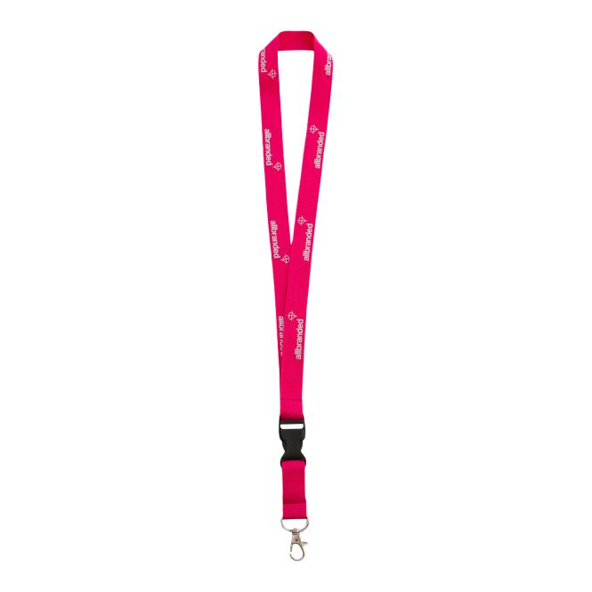 Werbeartikel Schlüsselband Polyester – wunschfarbe – mit Logo bedruckt 20 mm reißfest aus Polyester als Lanyard für Messen