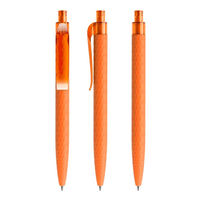 Werbeartikel Prodir QS01 Druckkugelschreiber – orange – mit Logo bedruckt, nachhaltig, blau schreibend, für den Büroalltag