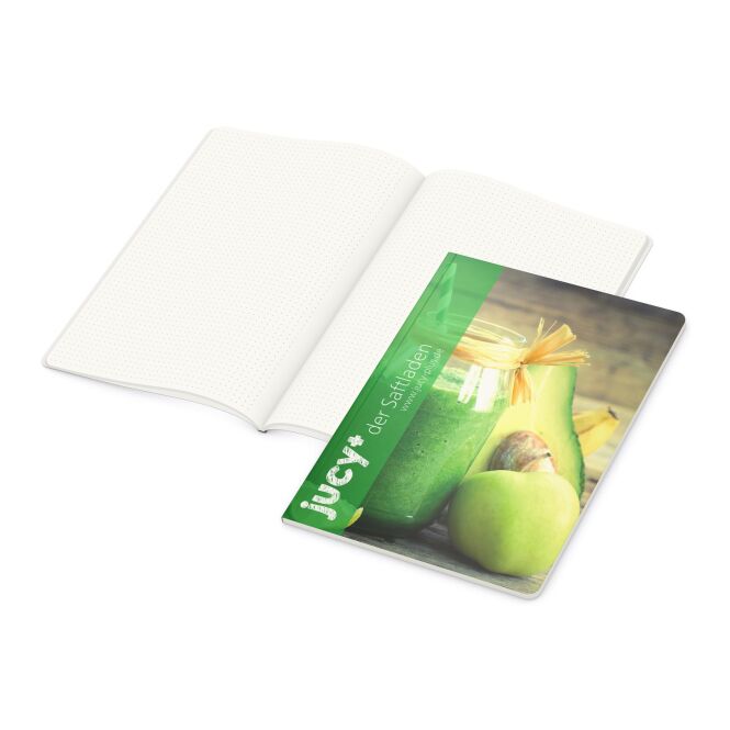 Firmengeschenk Notizbuch Copy-Book – natur – mit Werbedruck 100% Altpapier Blauer Engel 96 Seiten DIN A4 nachhaltiges Journal