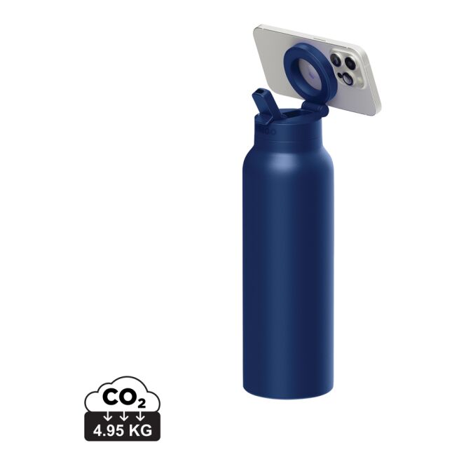 Firmengeschenk Thermosflasche RINGO Pro – blau – mit Logodruck 710 ml vakuumisoliert auslaufsicher für das Mitarbeiter-Onboarding