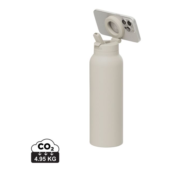 Firmengeschenk Thermosflasche RINGO Pro – weiss – mit Logodruck 710 ml vakuumisoliert auslaufsicher für den Außendienst