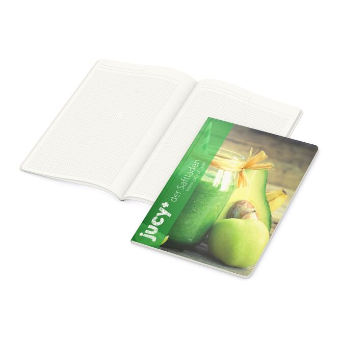 Firmengeschenk Notizbuch Copy-Book – natur – mit individuellem Werbedruck 100% Altpapier Blauer Engel 96 Seiten DIN A4 nachhaltiges Journal